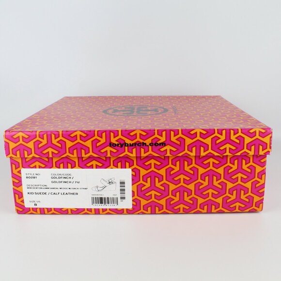 NEW Tory Burch Mini Benton Wedged Suede Sandals - Picture 16 of 16